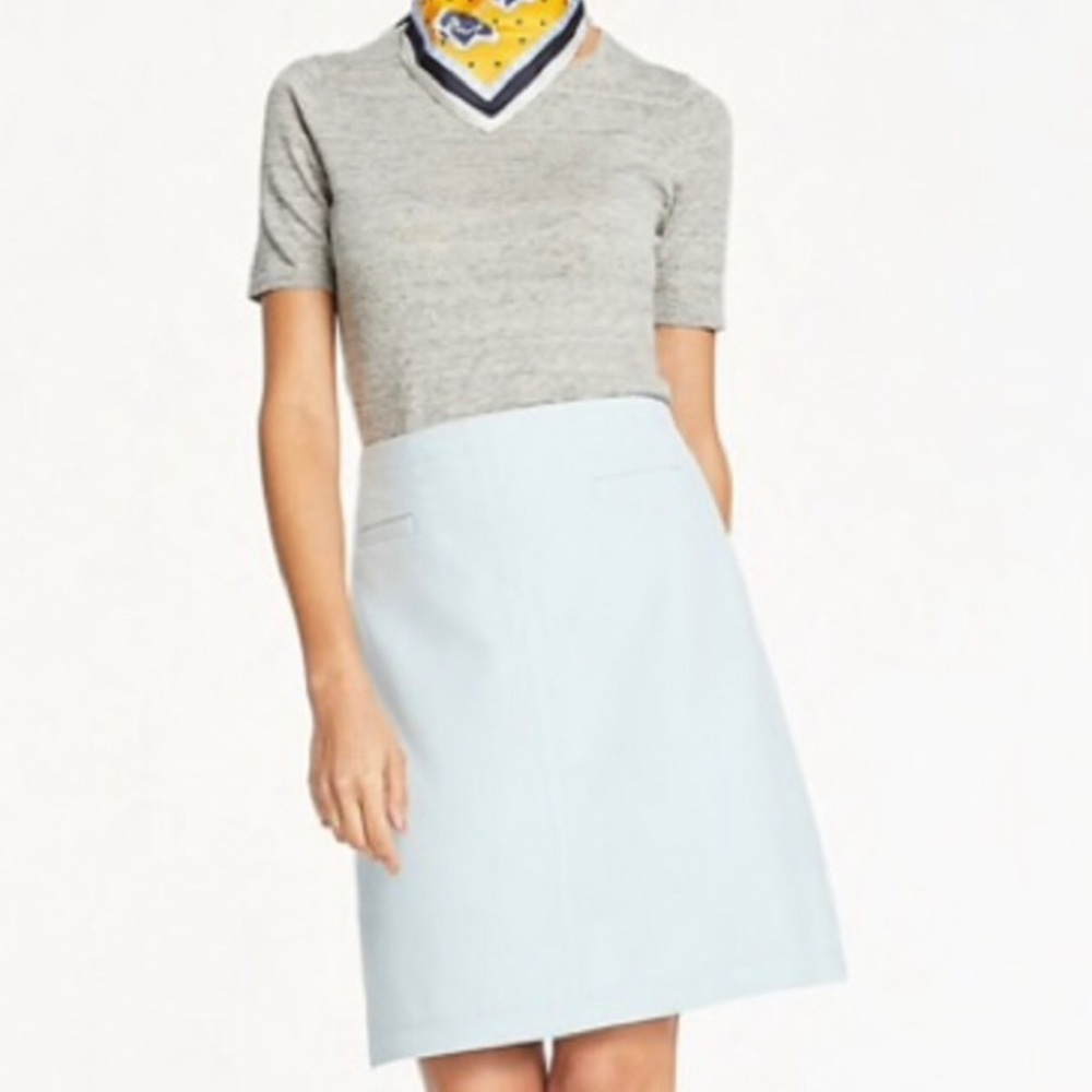 Ann Taylor Light Blue A-Line Skirt